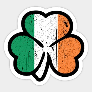 Irish Flag Shamrock Sticker